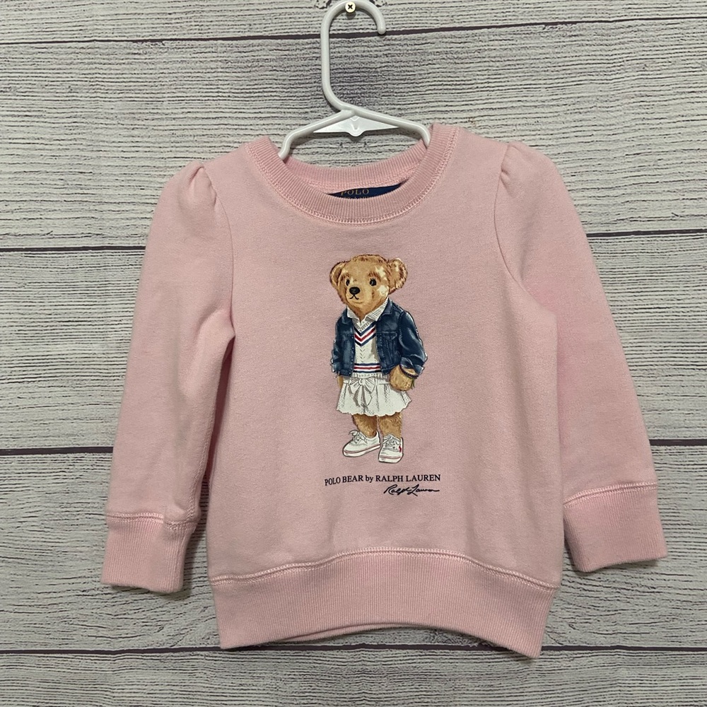 Girls toddler polo by ralph lauren polo bear sweatshirt 2T